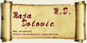 Maja Dolović vizit kartica